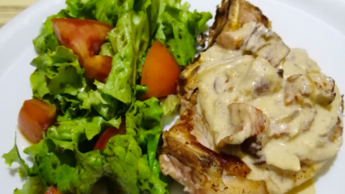 keto onion bacon pork chop