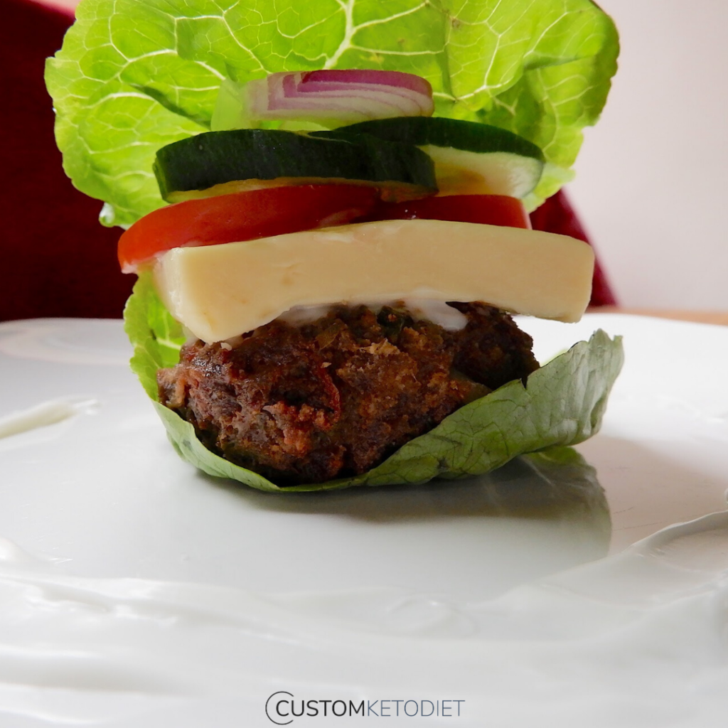 Keto Cheeseburger Lettuce Wrap