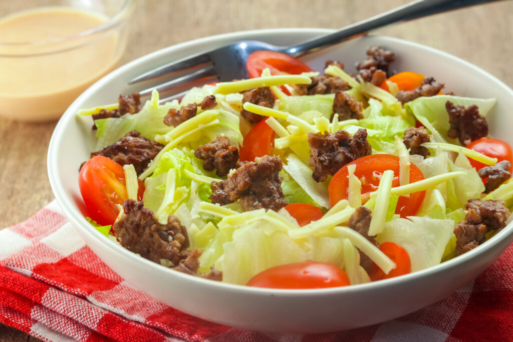 Keto Smoky Cheeseburger Salad