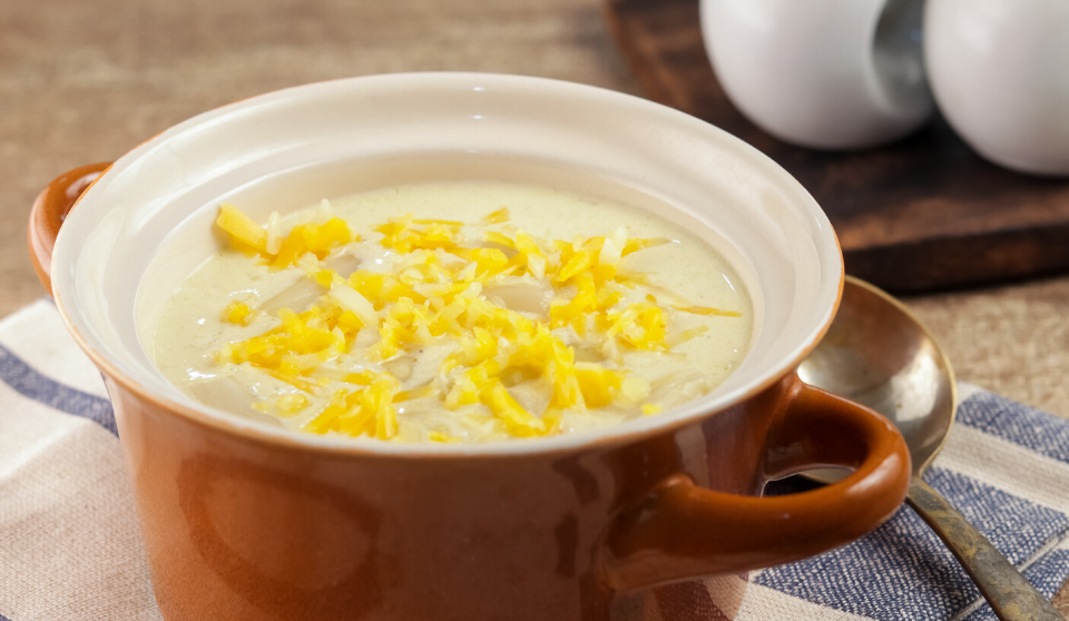 Keto Microwave Asparagus and Cheese Soup